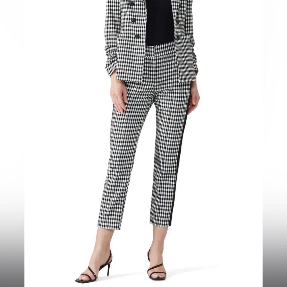 Veronica Beard Black and White Checkered Pants